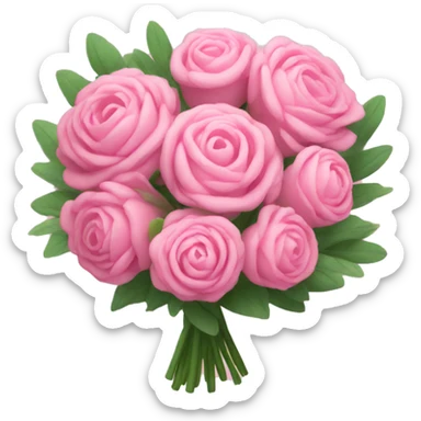pink bouquet sticker