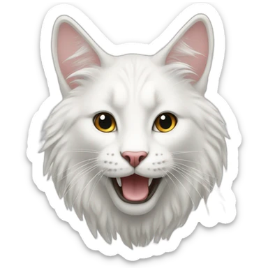 white main coone sticker