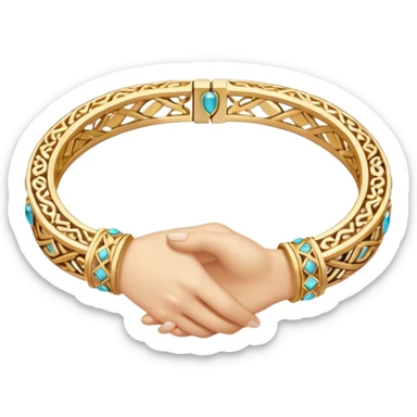 hand with bracelet sticker