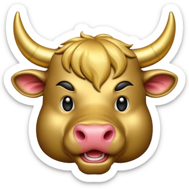 New Year's bull emoji sticker