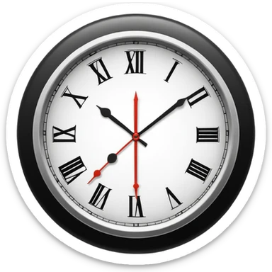 analog clock sticker