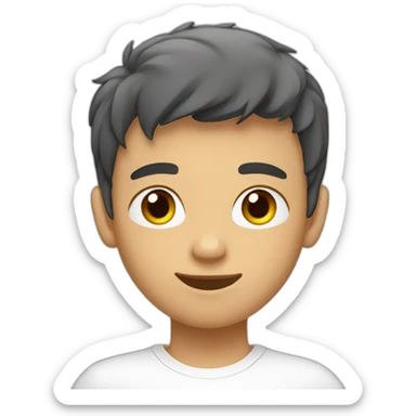 teenage-boy-in-white-t-shirt-with-short-boxer-hair sticker