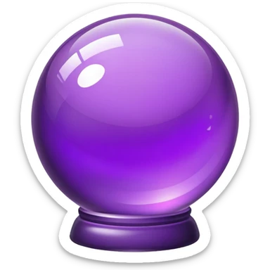 purple crystal ball sticker