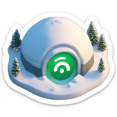 Spotify logo on top of igloo sticker