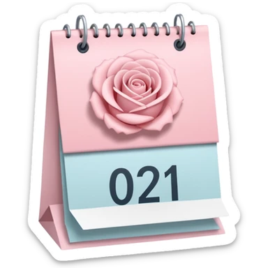 un calendrier avec une date entourée. Tons pink/rose sticker