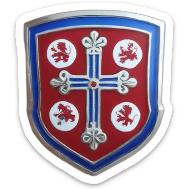 Three lions badge England cross sticker