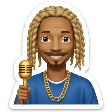 snoop dog with microphone sticker