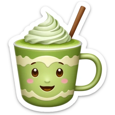 matcha latte sticker