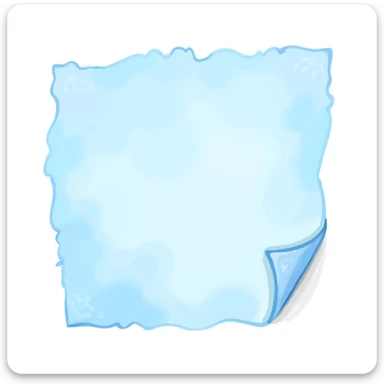 pastel blue watercolor torn paper corner, hand-drawn texture, transparent background, no face, no hands, no legs, no characters sticker