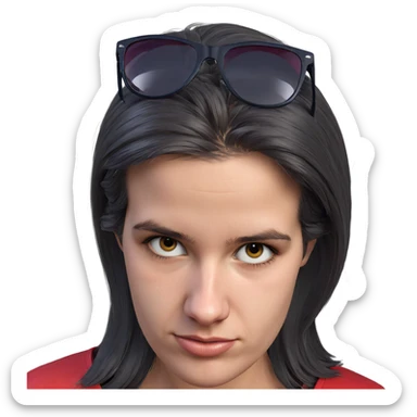 girl in sunglasses portrait sticker