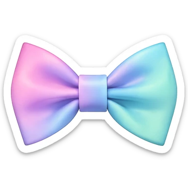 kpop idol bow tie with pastel ombre, fashionable sticker