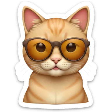 Cat with sunglasses sticker
