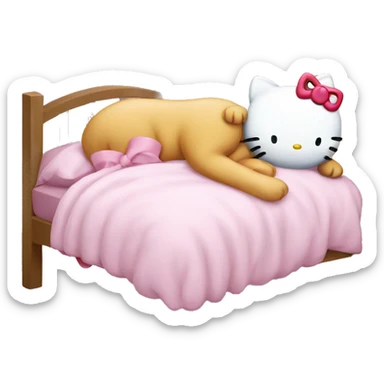 Hello kitty sleeping  sticker