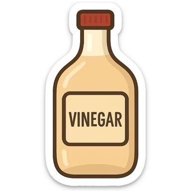 flat toon style bottle of vinegar sticker