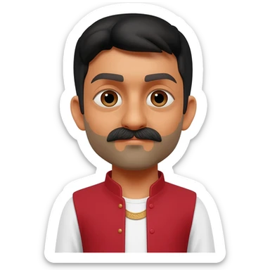 Sudharshan checkra on finger sticker