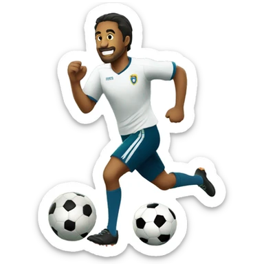 ANTONIO RUTIGER RUNNING WITH SOCCER BALL sticker