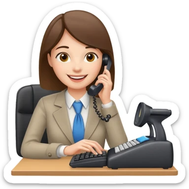 Administrative Assistant Typing And Answering Phones sticker
