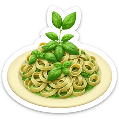 green pesto pasta sticker