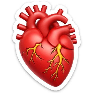 Cartoon heart beating out of chest sticker