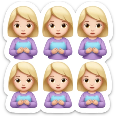 Baby Girl, Different Pose, different outfit, single Baby Girl only. sticker