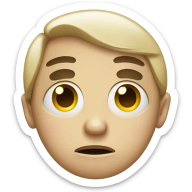 Sad face with tears sticker