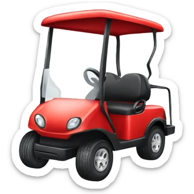 Red golf cart sticker