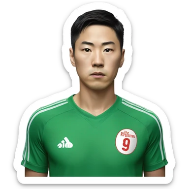 Squid game player seong gi hun in green track suit  sticker