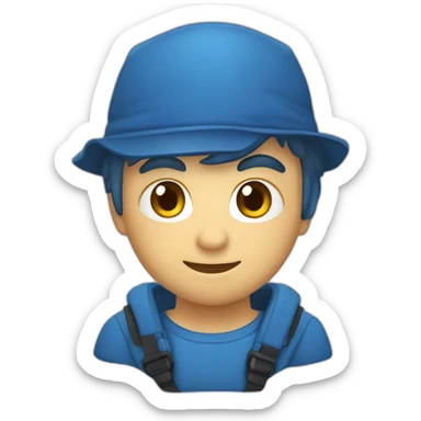 Blauer Haken mit umkreisung sticker