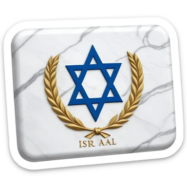 The Tablets of the Covenant as the national emblem of the State of Israel, depicted in realistic colors sticker