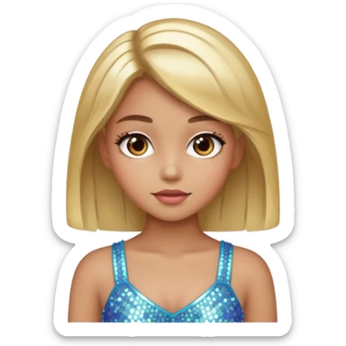 Brat sparkly sticker