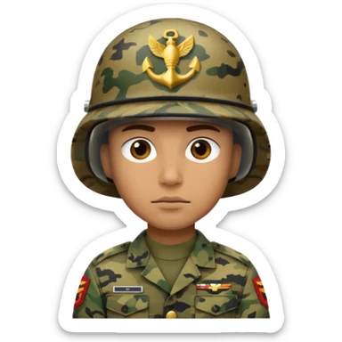 crie emojis de um militar do corpo de fuzileiros navais sticker