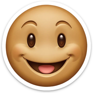 Brown smiley emotions sticker