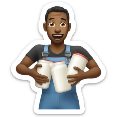 milk juggle disaster sticker