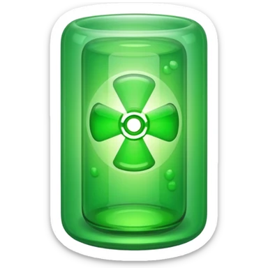 Uranium like inside a tube that we see on tiktok, without the symbol thing, and no line thing, just tube and pure green sticker