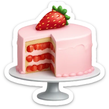 strawberry cake sticker