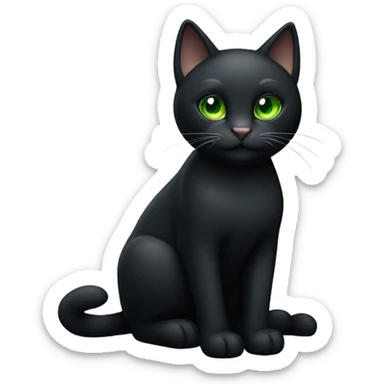 black cat  sticker