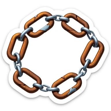 Broken unconnected chain sticker