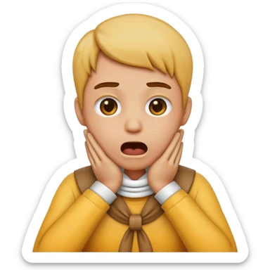 Emoji with hands over throat sticker