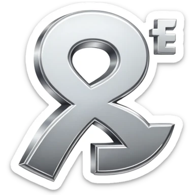 Russian ruble symbol sticker