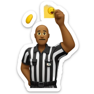 referee overhand penalty flag throw sticker