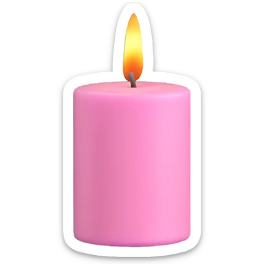 Light pink candle sticker