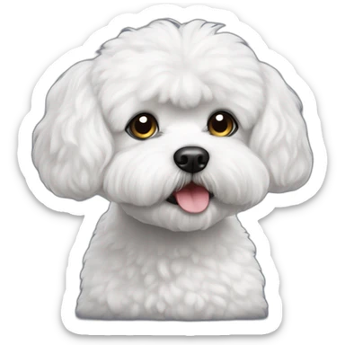 Bichon maltais avec les yeux noirs sticker
