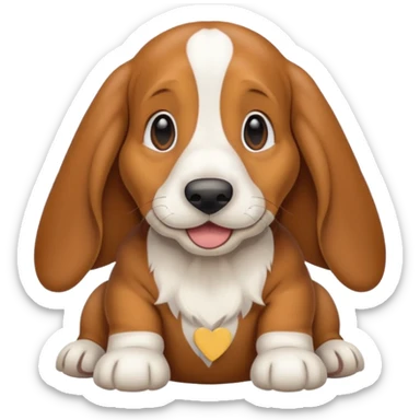 smile Basset Hound baby sticker