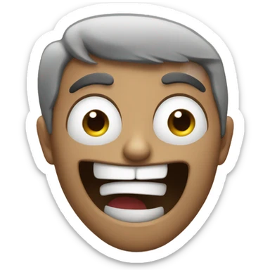 Mad but laughing  sticker