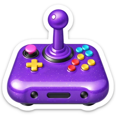 glitter purple and joystick sticker