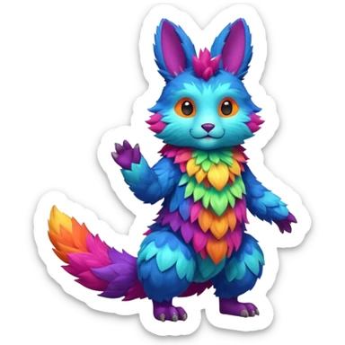 Labubu-Fakémon-hybrid-creature (full body)  sticker