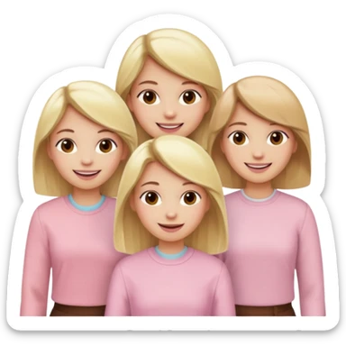 make some of them blond and all dressing pastel pink and brown sticker