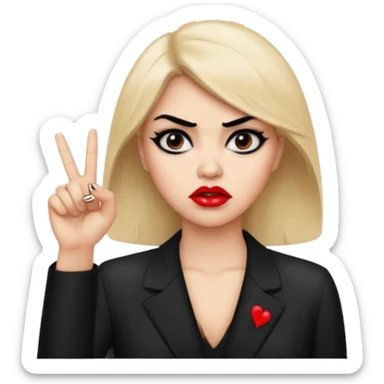 Letters saying “Don’t PMO” With an angry lady standing behind the letters with her finger up  sticker