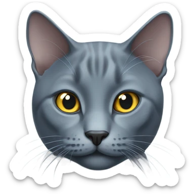 russian blue cat sticker