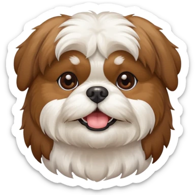 smiling shih tzu sticker